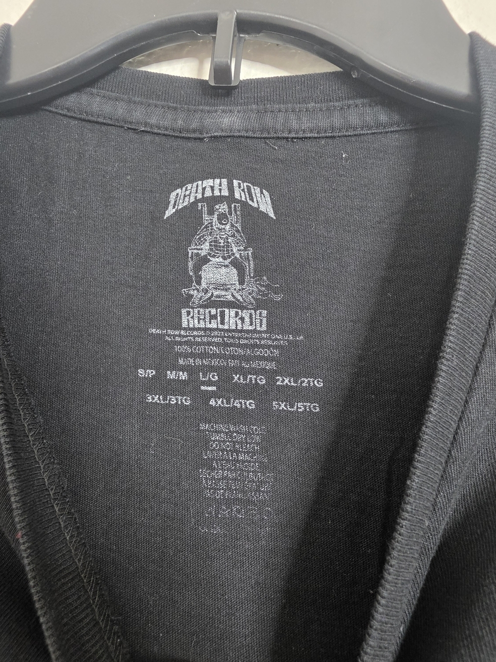 Death Row Records Mens L Black Snoop Dogg Electric Chair Graphic T-Shirt Tee - Picture 3 of 7